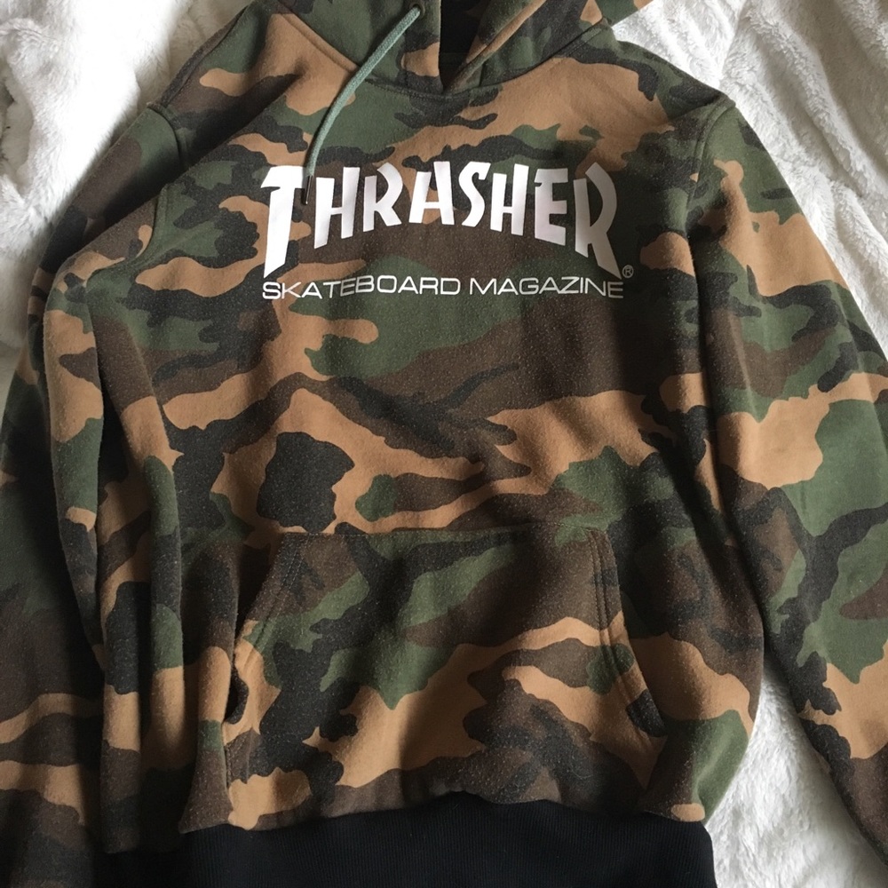 Camo Thrasher hoodie (read description)